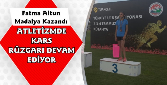 Kars'lı Sporcu Fatma Altun Türkiye Üçüncüsü Oldu