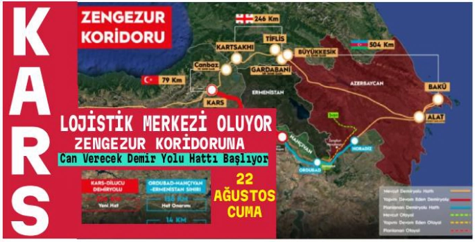 Kars, Lojistik Merkezi Oluyor: Zengezur Koridoru'na Can Verecek Demir Yolu Hattı Başlıyor