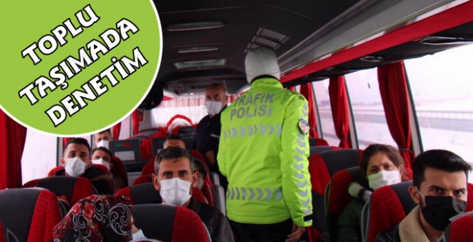 Kars Polisi Toplu Taşıma Araçlarını Denetliyor