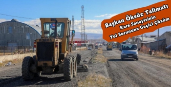 Kars Sanayisinde Yol Yapım Çalışması