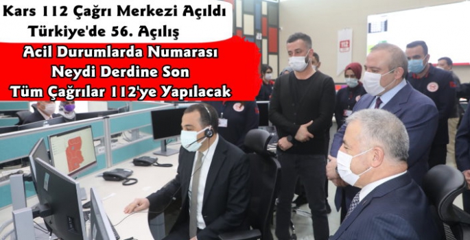 Kars'ta 112 Acil Çağrı Merkezi Açıldı