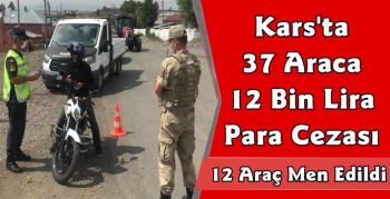 Kars'ta 12 Araç Trafikten Men Edildi
