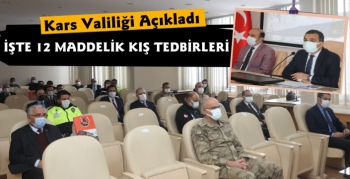 Kars'ta 12 Maddelik Kış Tedbirleri Kararı