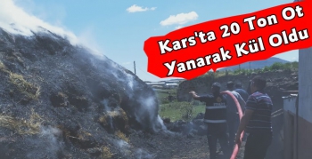 Kars'ta 20 Ton Yanarak Kül Oldu