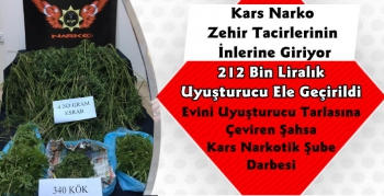 Kars'ta 212 Bin Liralık Uyuşturucu Ele Geçirildi 