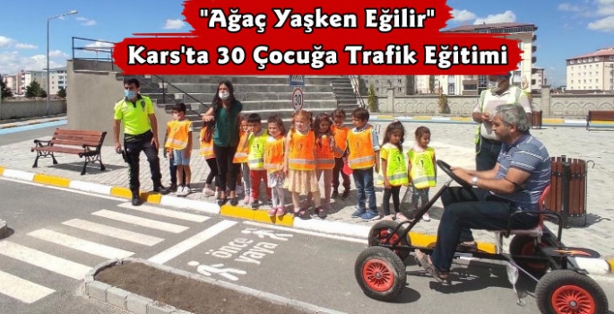 Kars'ta 30 Çocuğa Trafik Eğitimi