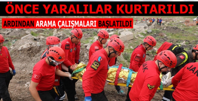 Kars'ta 62 Araç 285 Personelle Deprem Tatbikatı