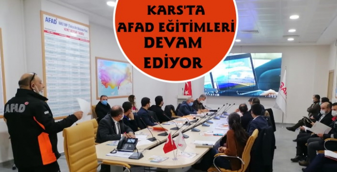 Kars'ta AFAD Eğitimleri Devam Ediyor