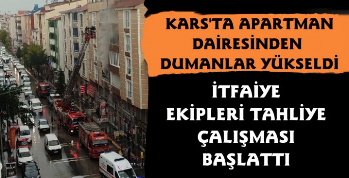 Kars'ta Apartmanda Yangın