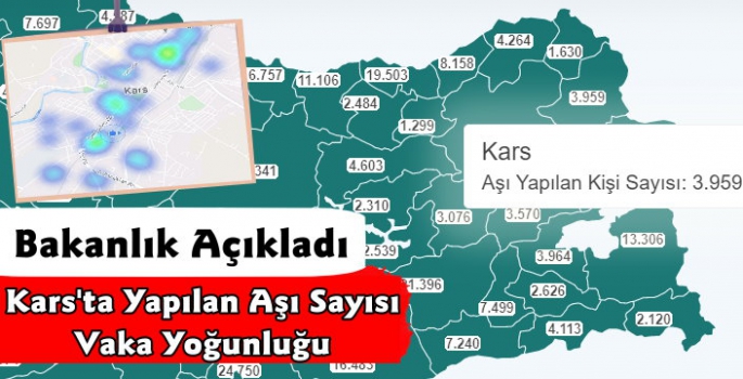 Kars'ta Aşı Yapılan Kişi Sayısı 3 Bin 959 Oldu