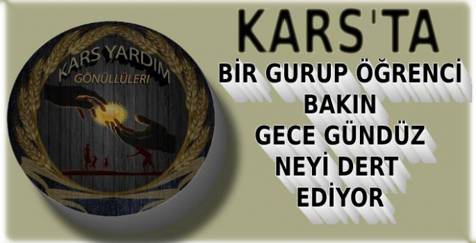 Kars'ta Bir Gurup Öğrenci, Yardıma Gönül Verdi