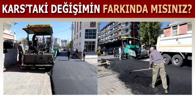 Kars'ta BSK Asfalt Yol Yapım Çalışmaları Devam Ediyor