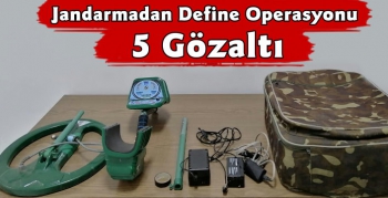 Kars'ta Define Operasyonu 5 Gözaltı 