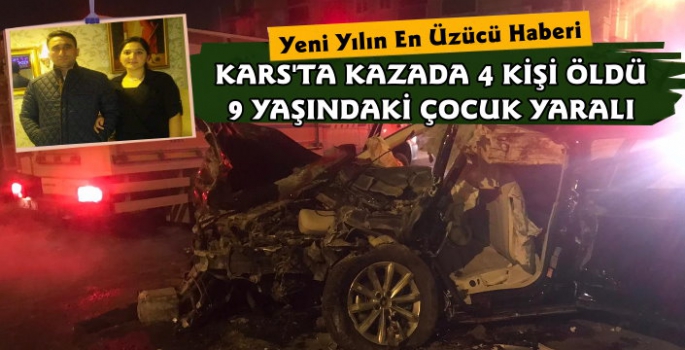 Kars'ta Feci Kaza 4 Ölü, 1 Ağır Yaralı