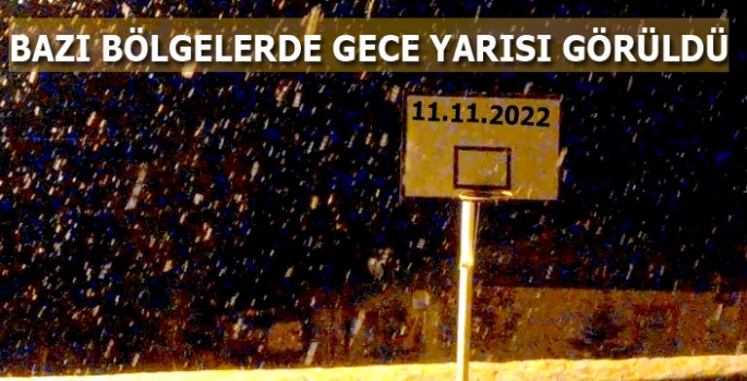 Kars'ta Gece Yarısı Lapa Lapa Kar Yağdı