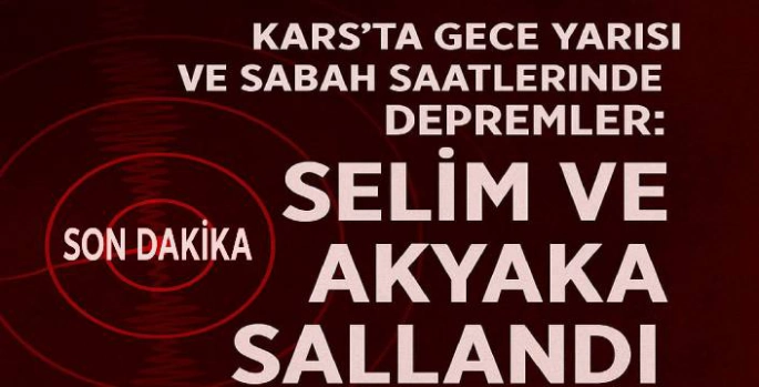 Kars'ta Gece Yarısı ve Sabah Saatlerinde Depremler: Selim ve Akyaka Sallandı