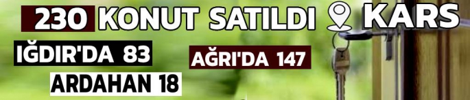 Kars'ta Geçen Ay 230 Konut Satıldı