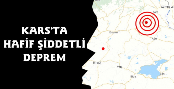 Kars'ta Hafif Şiddetli Deprem 