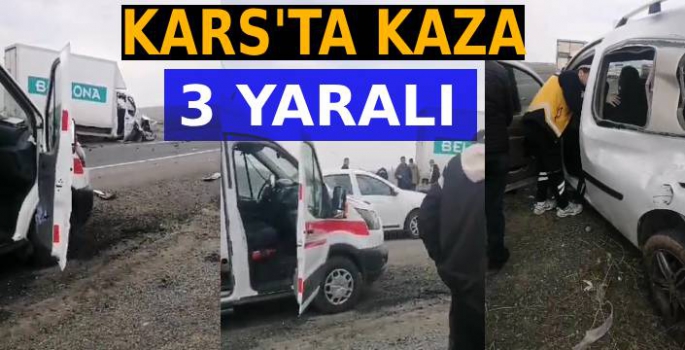 Kars'ta Kaza: 3 Yaralı