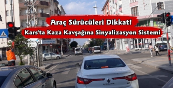 Kars'ta Kaza Kavşağına Sinyalizasyon Sistemi