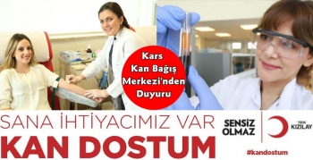 Kars'ta Kızılay'dan Kan Bağışı Duyurusu