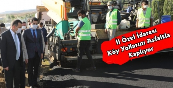 Kars'ta Köy Yollarında Asfalt Çalışmaları Devam Ediyor