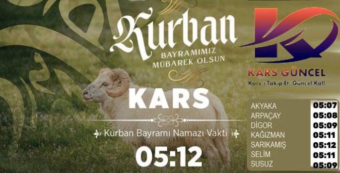 Kars'ta Kurban Bayramı Heyecanı Başladı: Namaz Saatleri Açıklandı