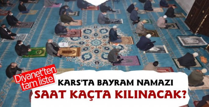 Kars'ta Kurban Bayramı Namazı Saat Kaçta Kılınacak?