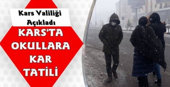 Kars'ta Okullara Kar Tatili