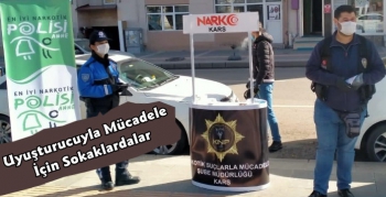 Kars'ta Polis Ekipleri Uyuşturucuyla Mücadele İçin Sokaklarda