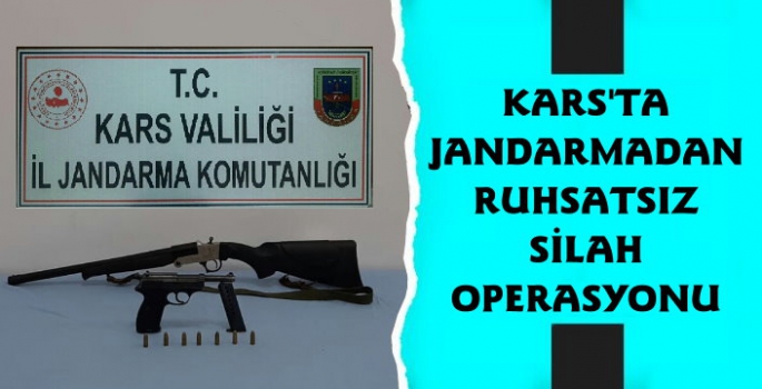 Kars'ta Ruhsatsız Silah Operasyonu