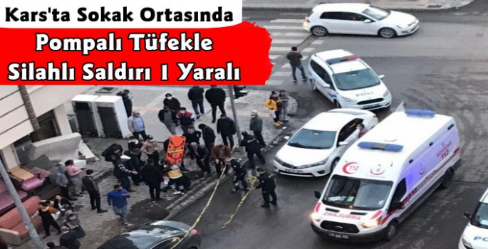 Kars'ta Sokak Ortasında Silahlı Saldırı 1 Yaralı