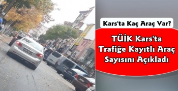 Kars'ta Trafiğe Kayıtlı Araç Sayısı 45 Bin 283  Oldu