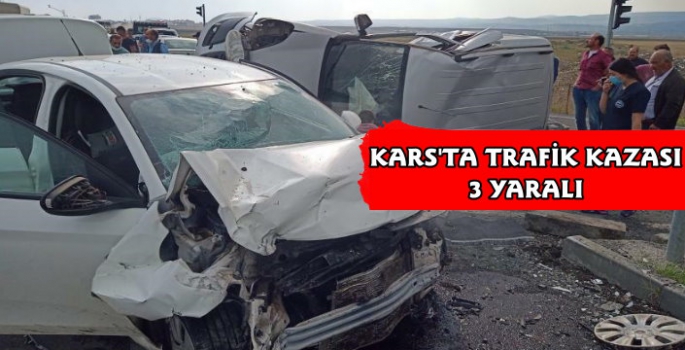 Kars'ta Trafik Kazası 3 Yaralı