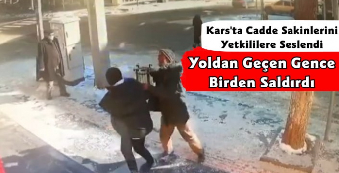 Kars'ta Yoldan Geçen Gence Saldırdı