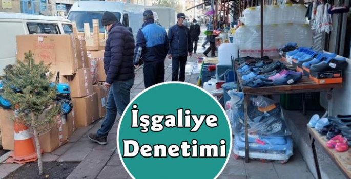 Kars'ta Zabıta Ekiplerinden İşgaliye Denetimi