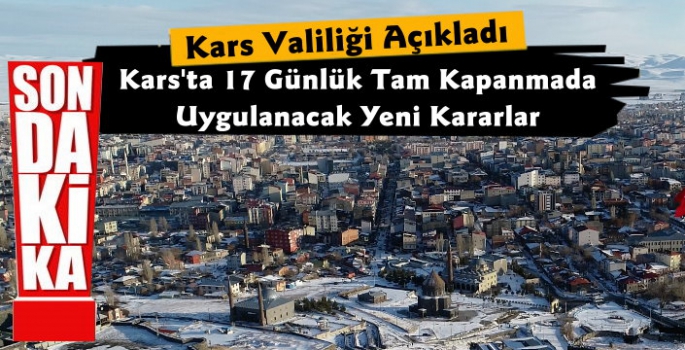 Kars Valiliği'nden Kısıtlama Kararları