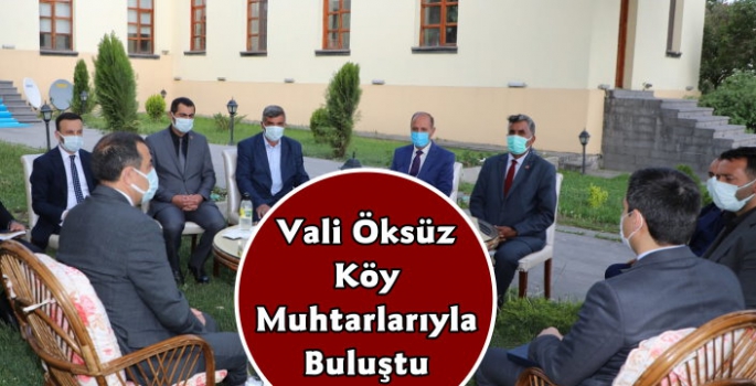 Kars Valisi Türker Öksüz Altı Köy Muhtarının Sorunlarını Dinledi