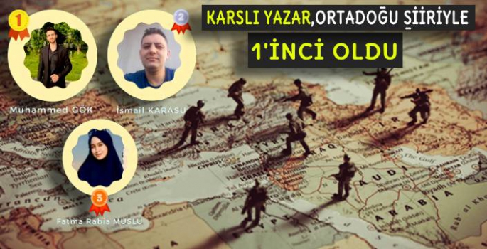 Karslı Yazarın Ortadoğu Şiiri Birinci Oldu