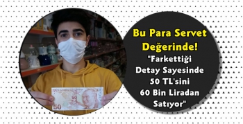 Karsta Hatalı Basılan 50 TL için 60 bin TL istiyor