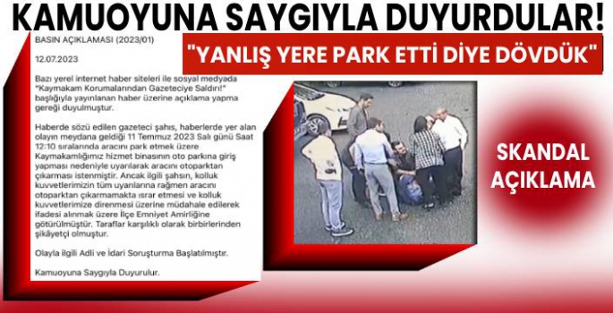 Kaymakamlıktan Gazeteci Dayağına Skandal Açıklama