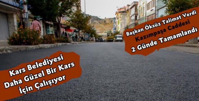 Kazımpaşa Caddesi İki Günde Asfaltla Kaplandı