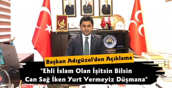 MHP Kars İl Başkanı Tolga Adıgüzel'den Aşık Şenlik Açıklaması