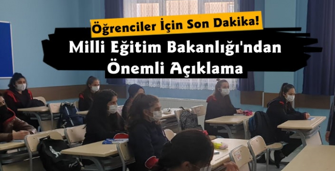 Milli Eğitim'den Önemli Açıklama