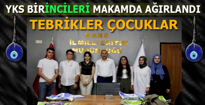 Milli Eğitim Müdürü Acay, YKS Birincilerini Makamda Ağırladı