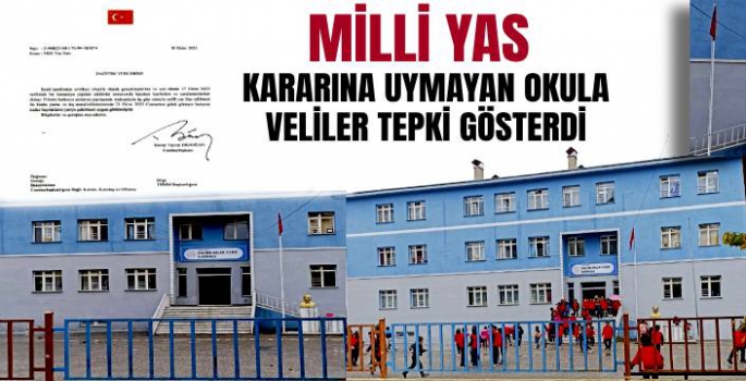 Milli Yasa Uymayan Okula Veliler Tepki Gösterdi!