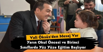 Okul Öncesi ve Birinci Sınıflar Yarın Yüz Yüze Eğitime Başlıyor