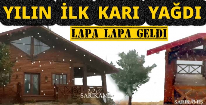 Sarıkamış'a Yılın İlk Karı Yağdı