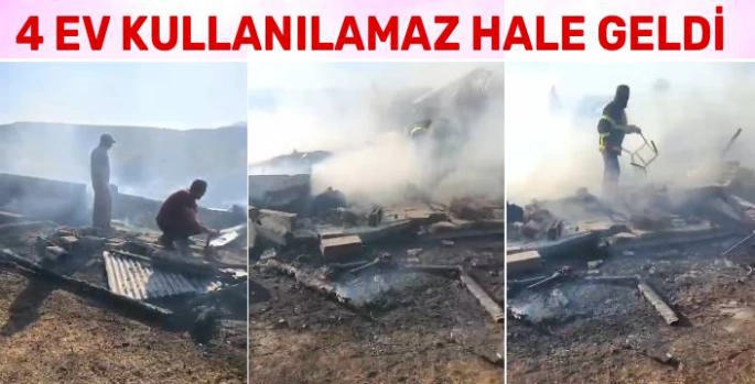 Sarıkamış'ta Yangın: 4 Ev Kullanılamaz Hale Geldi