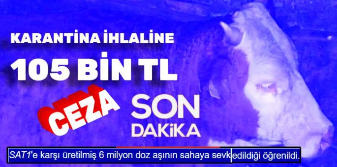 Tarım Müdürlükleri Sahada, Karantina İhlaline 105 Bin TL Ceza